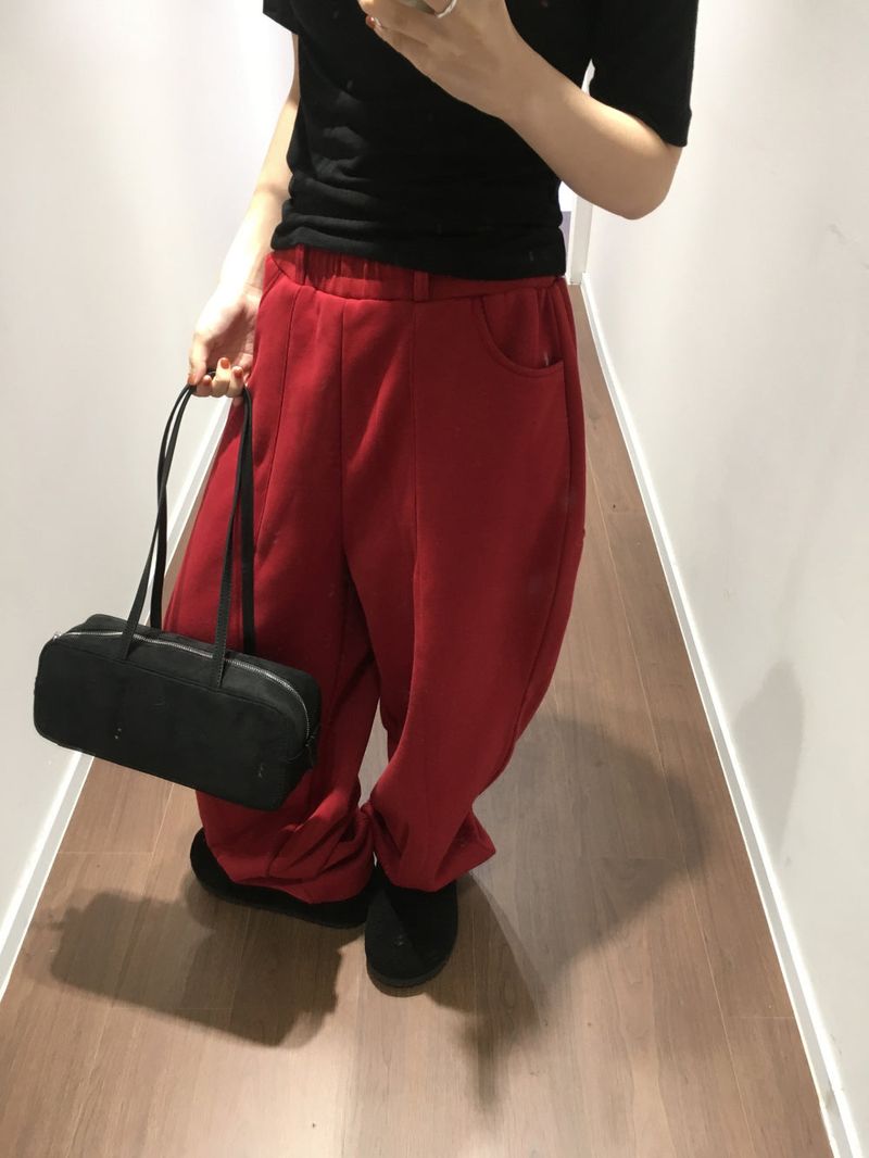 Peach Pintuck Jogger Pants (7color)
