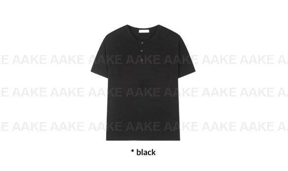3-BUTTON HENLEY NECK TEE