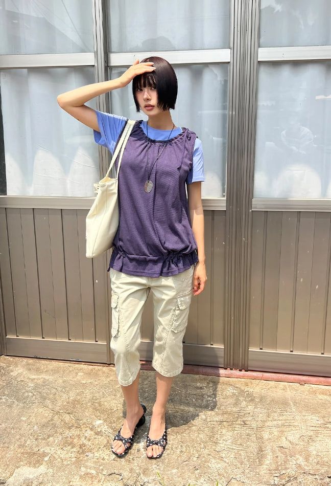 VINTAGE CARGO CAPRI PANTS