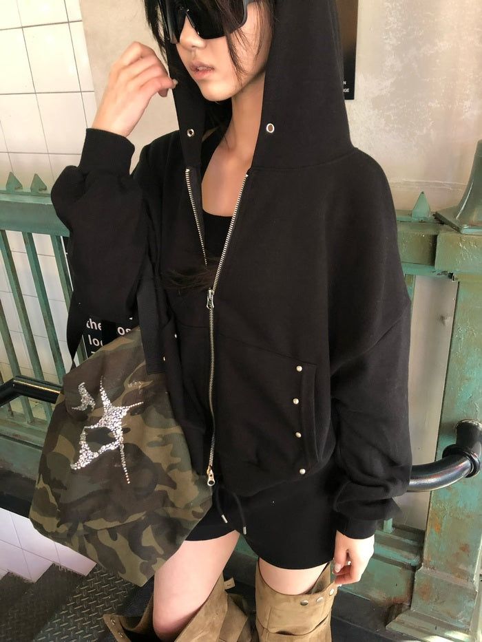 Ring Studded Hoodie