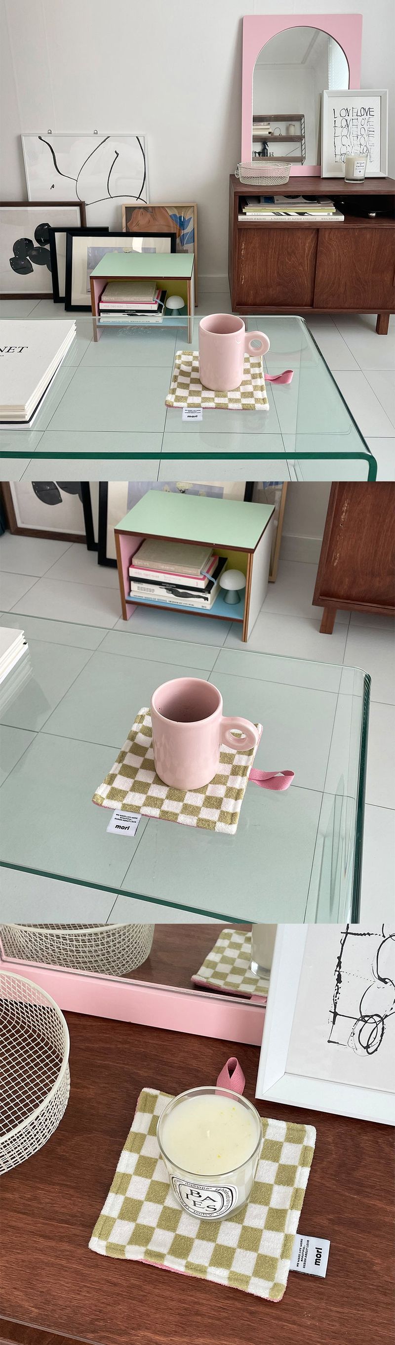Check kitchen cloth S (4color)