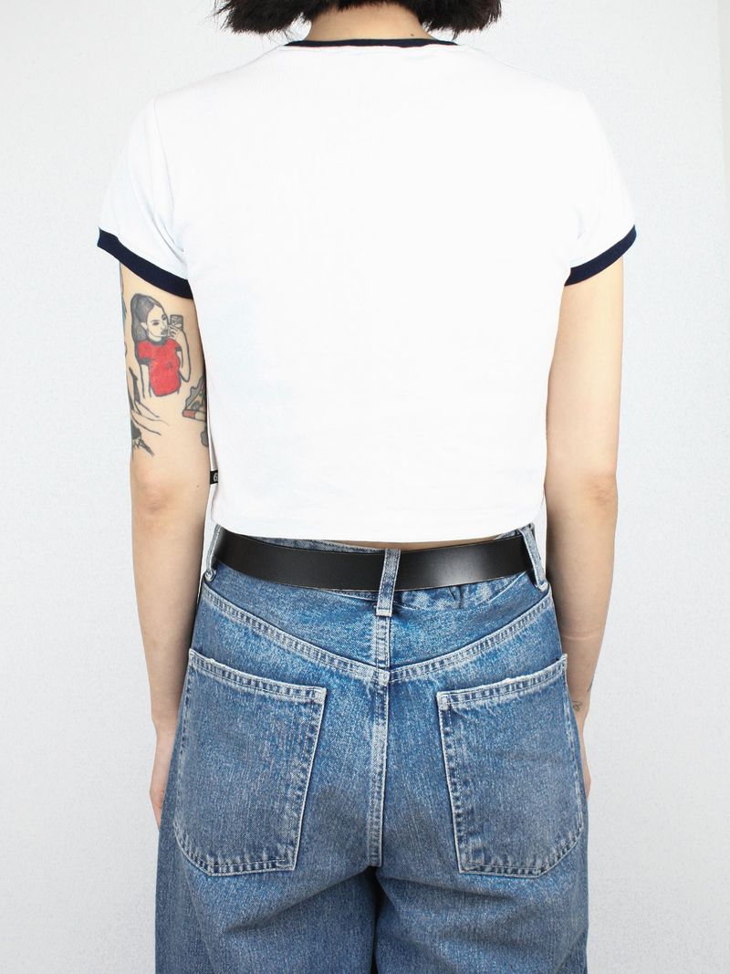 Signature_Logo Crop Tee WHITE
