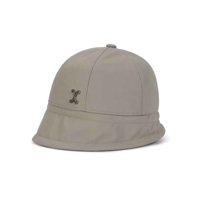VA Curved Stud Nylon Bonnet Hat / Warmtaupe