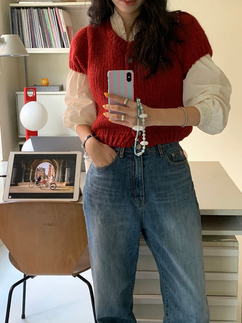 [MADE] LoHeart Puff Mini Cardigan