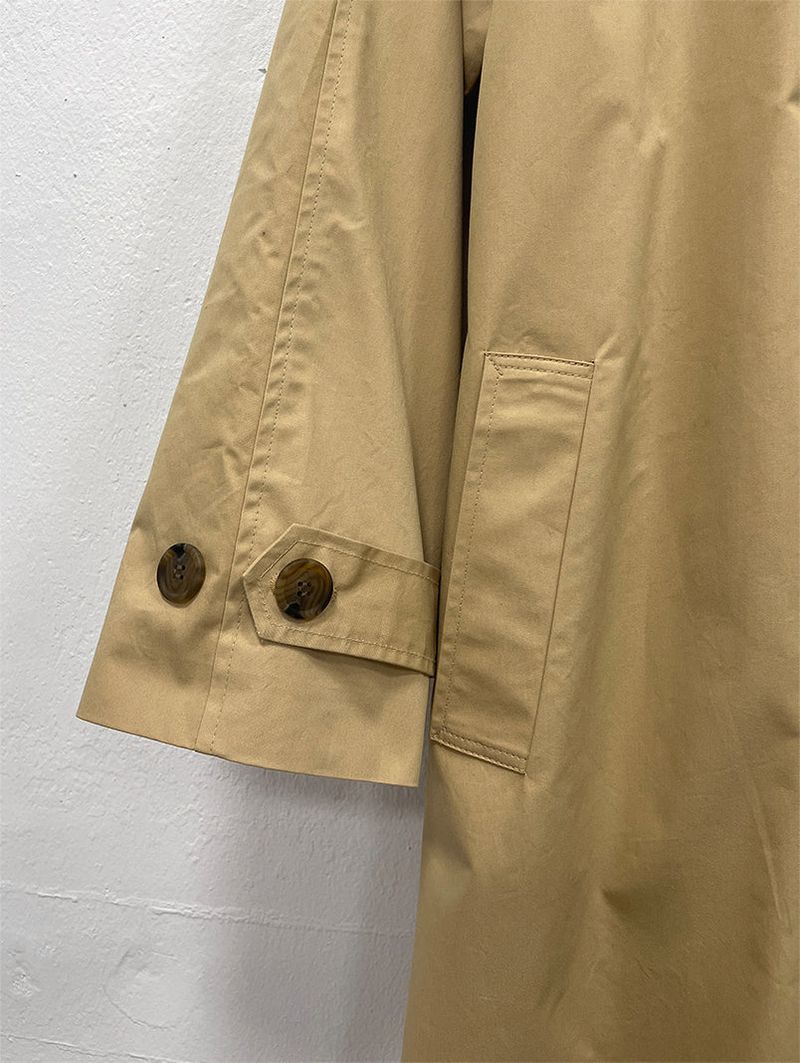HIGH NECK MAXI TRENCH COAT (3C)