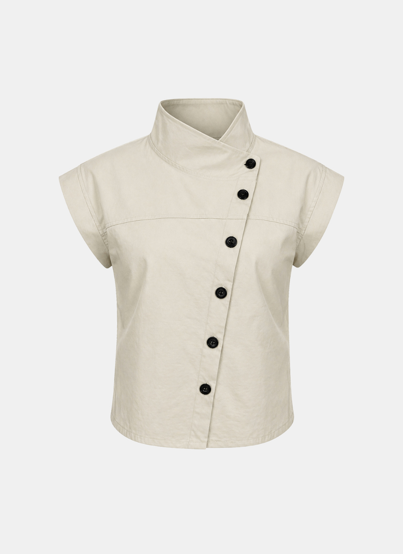 Viro Stand Collar Blouse