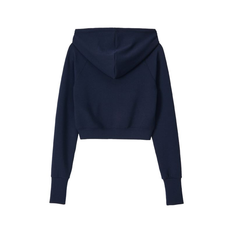 AirSoft Essential Crop Hood Zip-up - NAVY