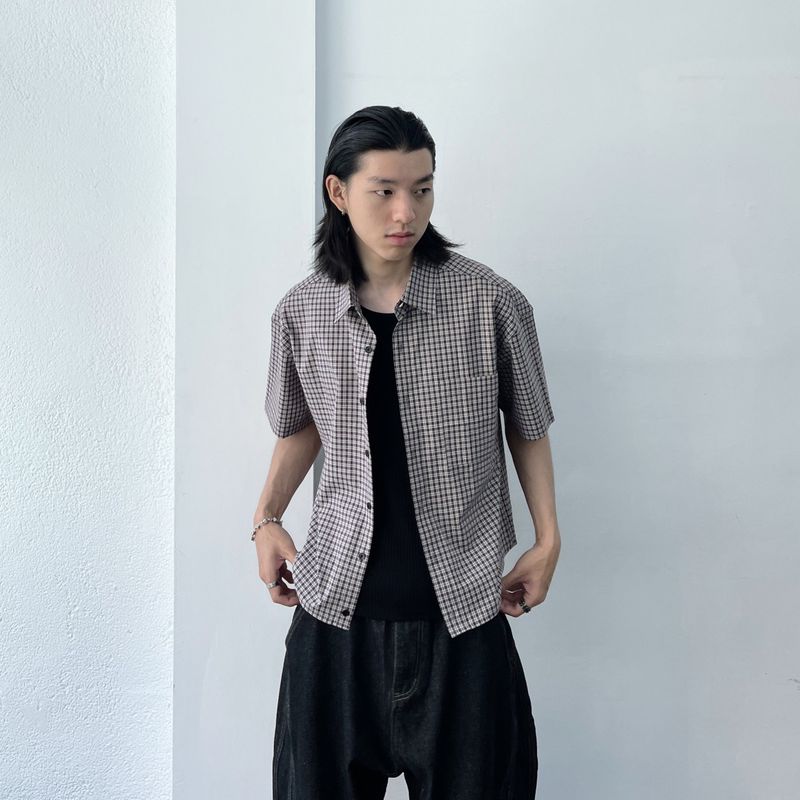 Relaxed Fine Check Shirt