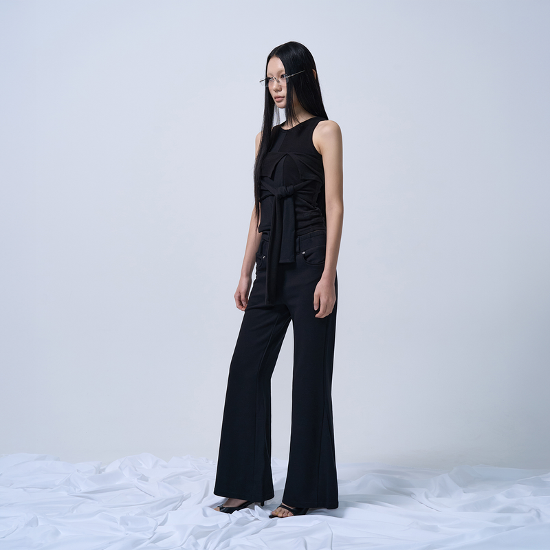 ZIZEMUSEUM（ジゼミュージアム）の「BOOTS CUT SWEAT PANTS (BLACK)（Pants）」
