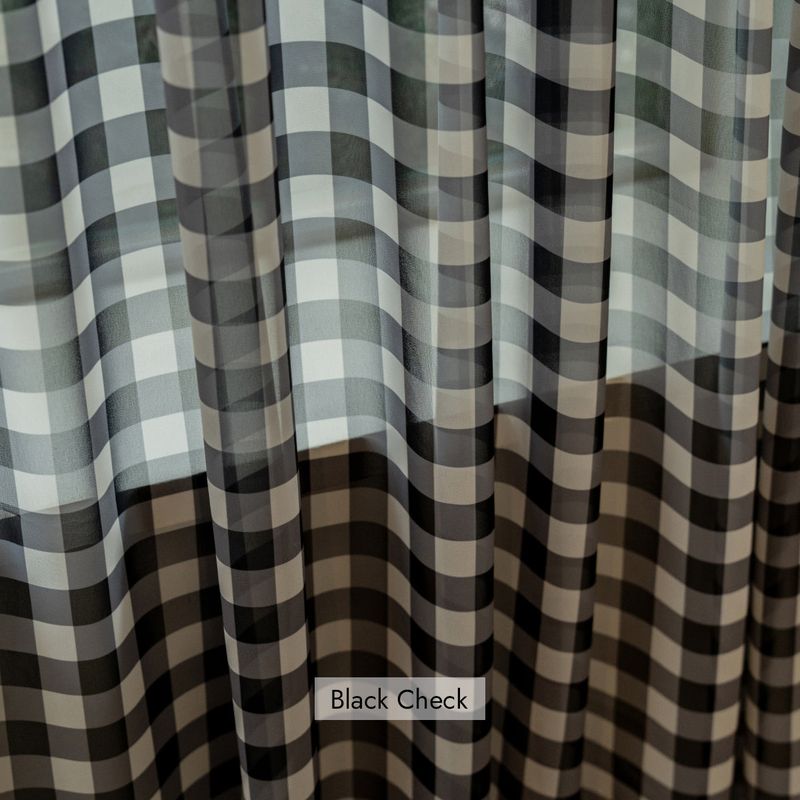 Retro Patterned Chiffon Door Curtain - M size