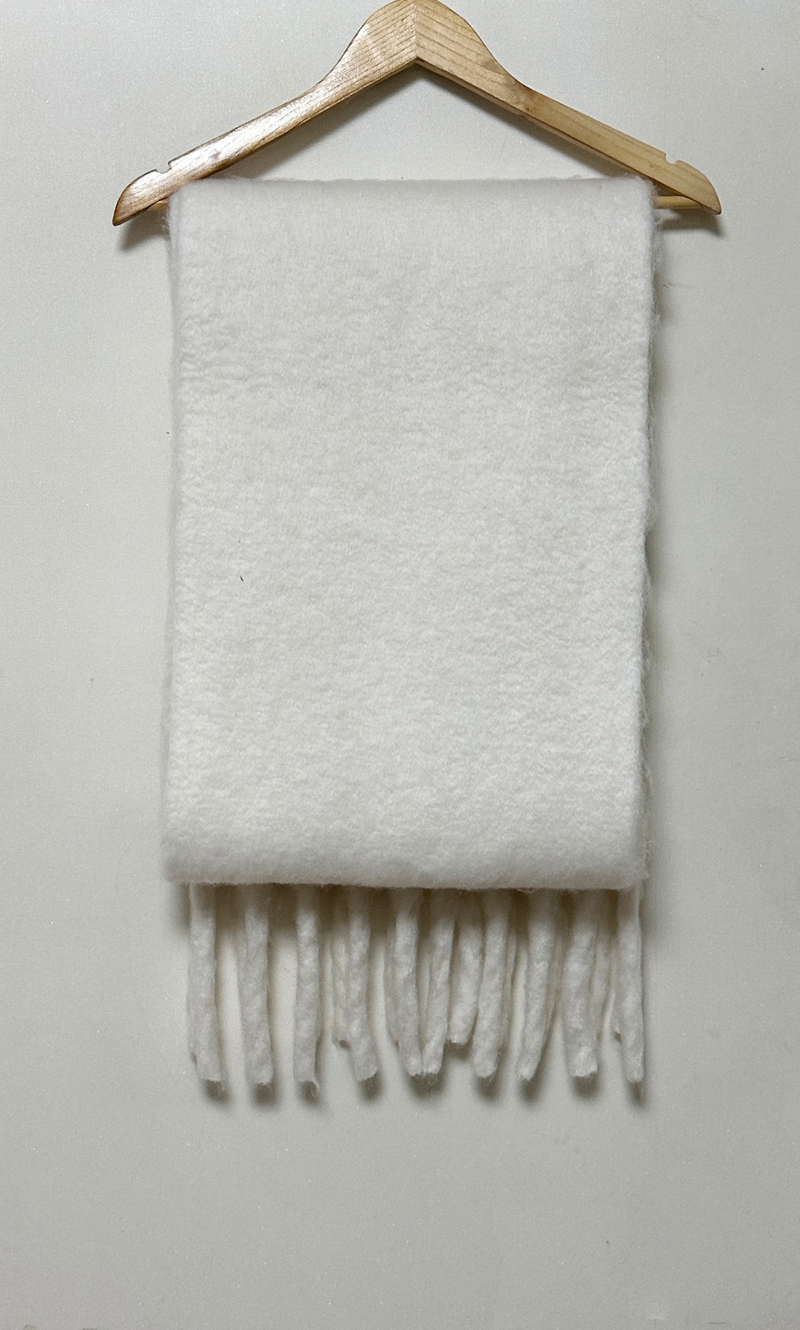FLUFFY🐑 REGGAE ANGORA-FUR BIG-SIZE OVERSIZED HEATTECH SCARF - 2 COLOR