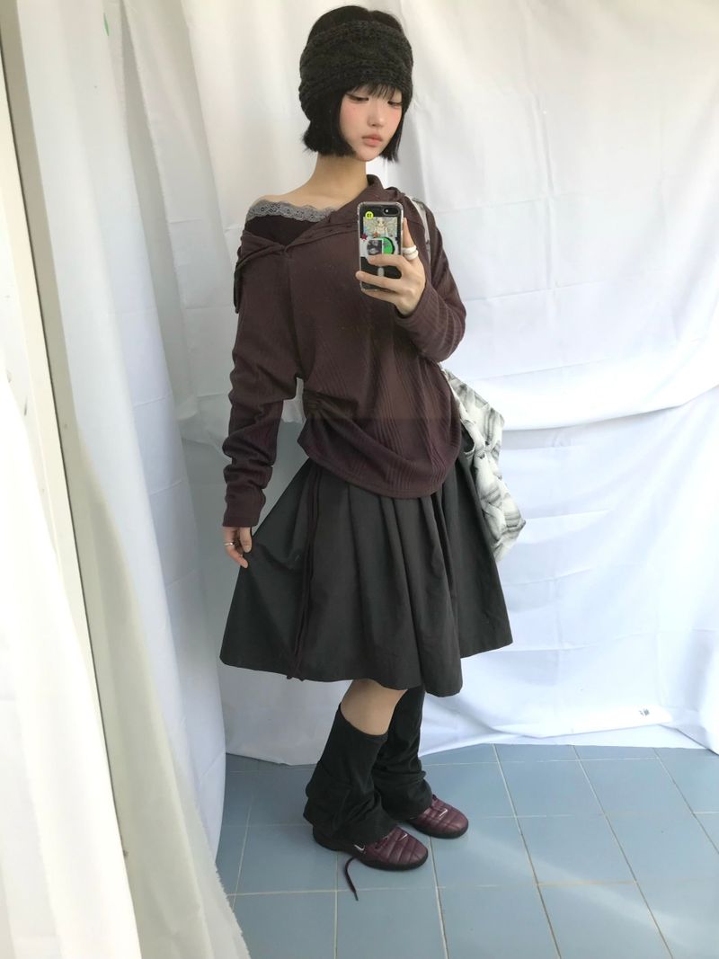 Lenny Shirring High-Neck Knitwear