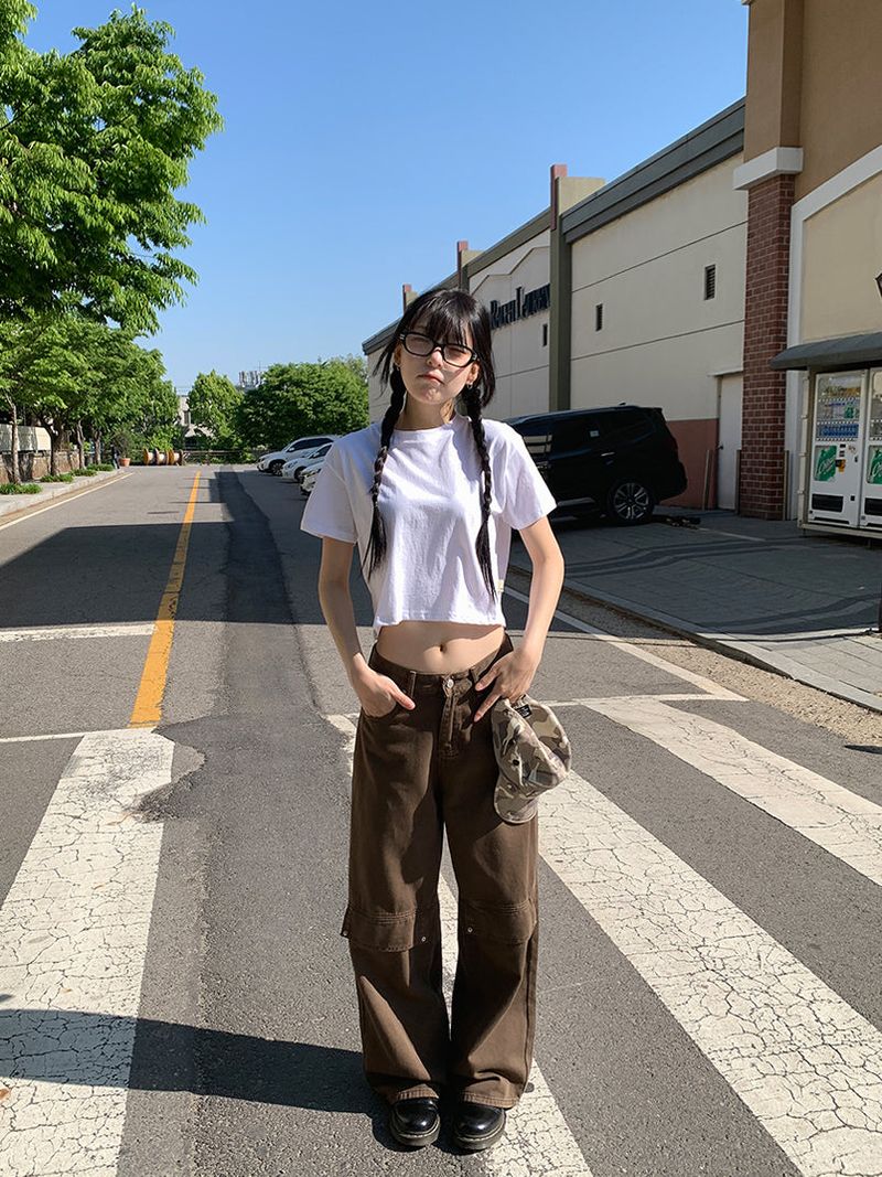 POINT BACK CLIP WIDE PANTS (3C)