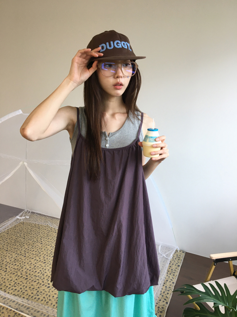 ログヘンリーネックスリーブレストップス (5color)