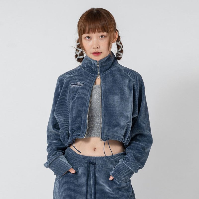 MARTIN VELVET WIDE JACKET_NAVY