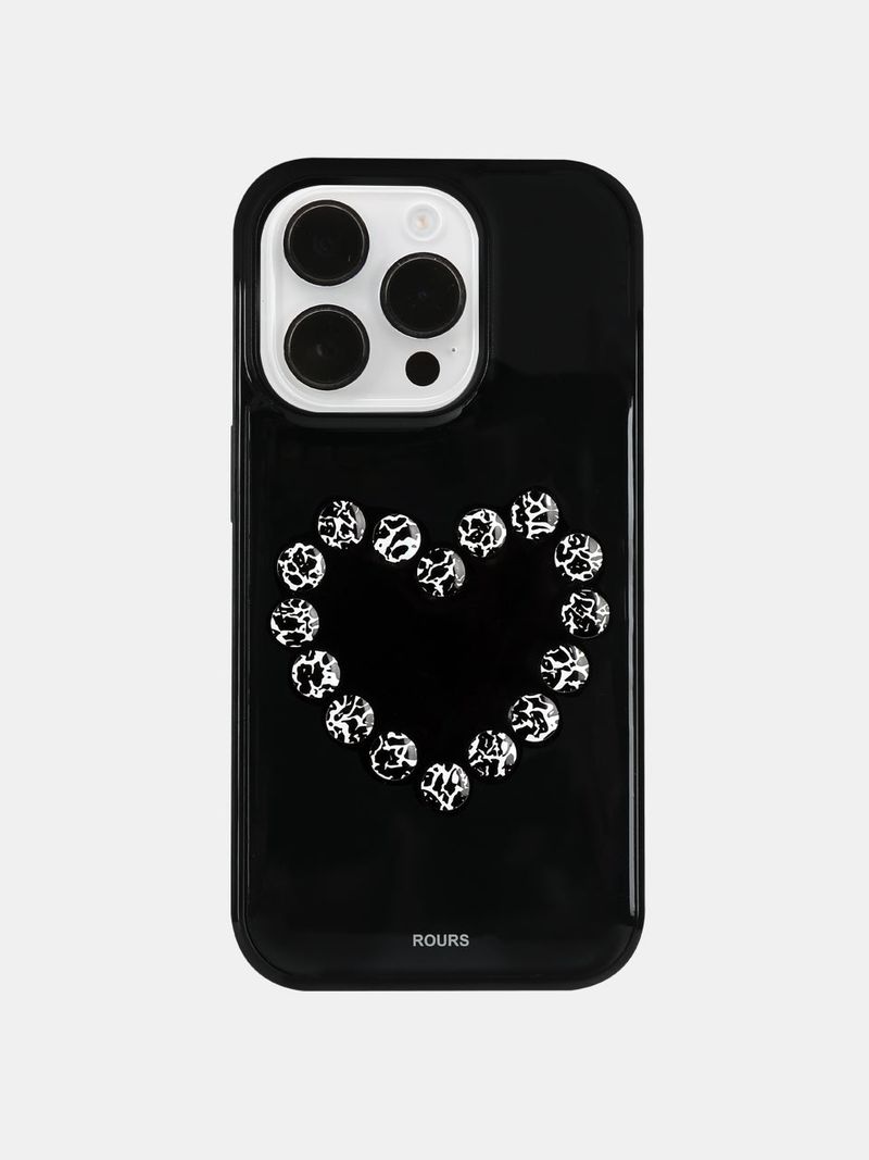 ROURS(ラウォルズ)の「heart stud case (zebra)(Smartphone Accessories)」