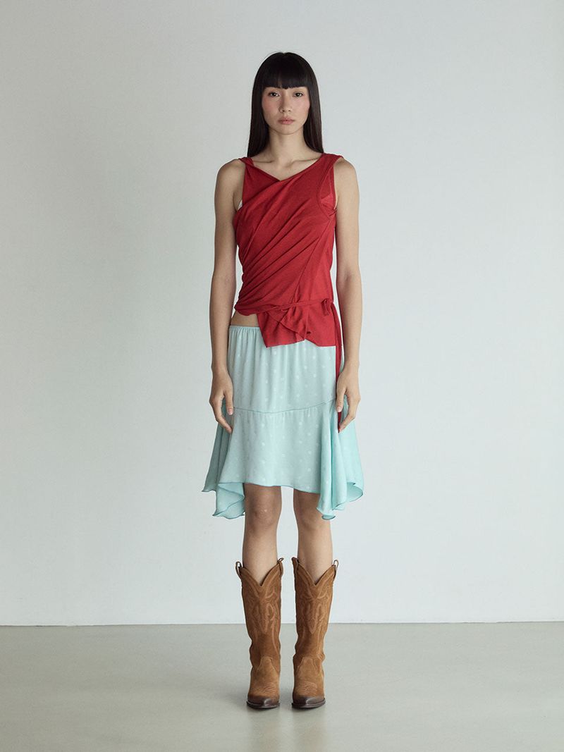 visus（ビスス）の「Layered Sleeveless Top_True Red（Tops）」