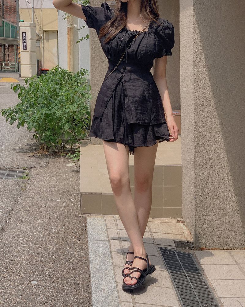 Sheet Blouse & Pants Set