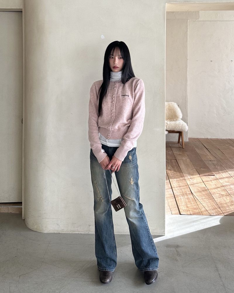 NEWALRIN Basic Cashmere Knit Cardigan