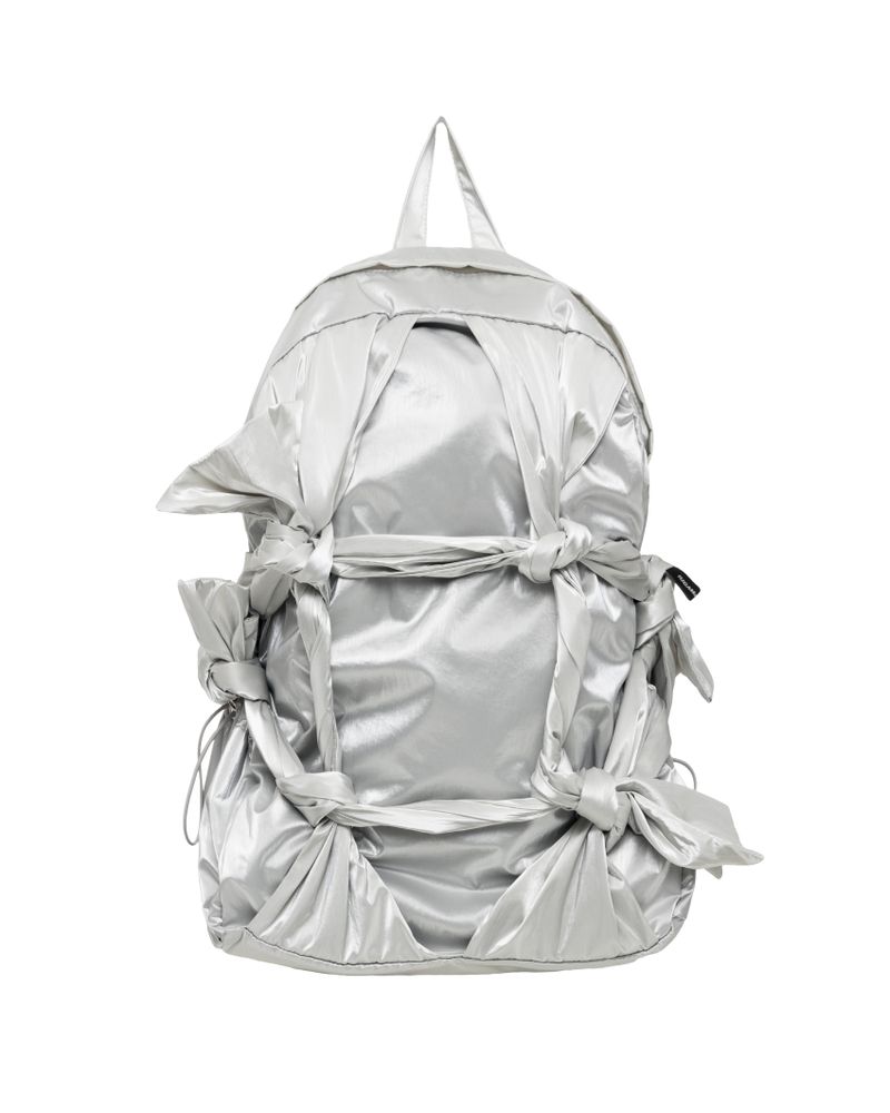Knotted Backpack (Glossy-Silver)