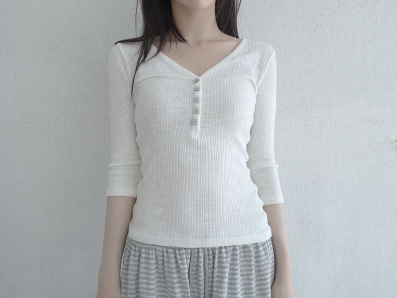 blush 3/4 tee