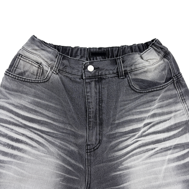 vertical embo half pants