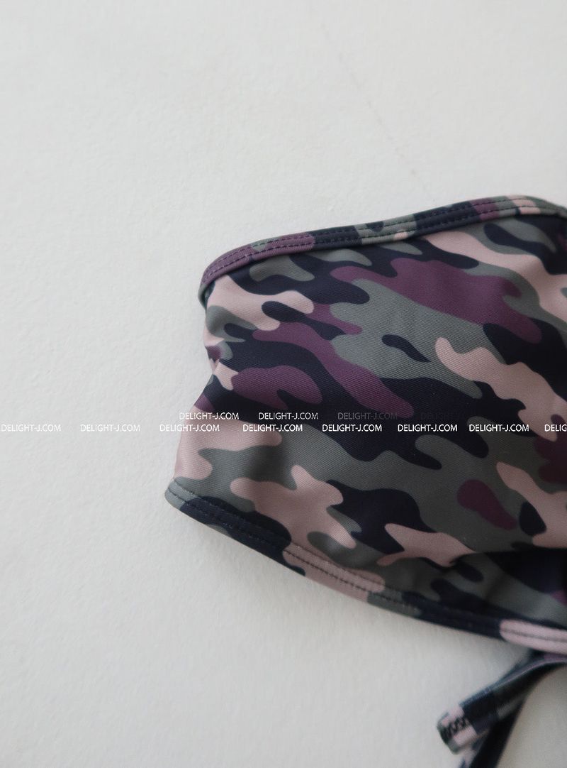 camo military strap bikini