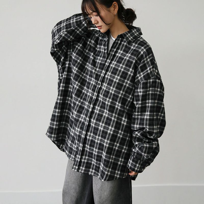 BOXSENSEI（ボックスセンセイ）の「NA OVA HEAVYSIZE CHECK SHIRT（Tops）」