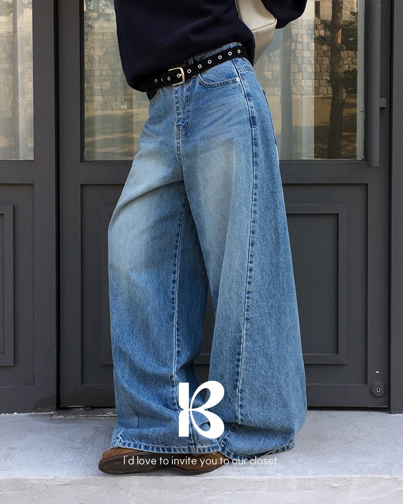 BEIDELLI（ベイデリー）の「[ORIGINAL] Crew Contrast Wide Denim Pants（Pants）」