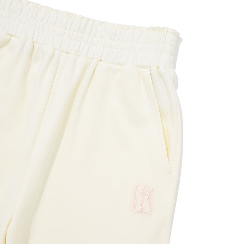 WORDING APPLIQUE PANTS [IVORY]
