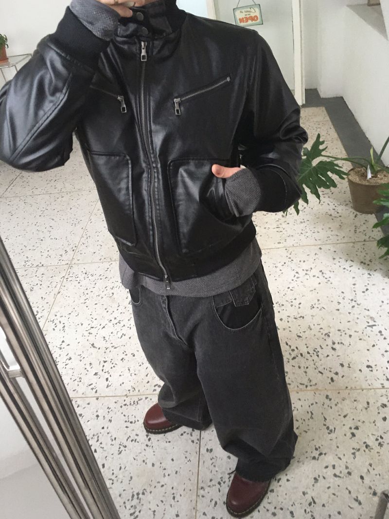 No.1604 high neck leather JK