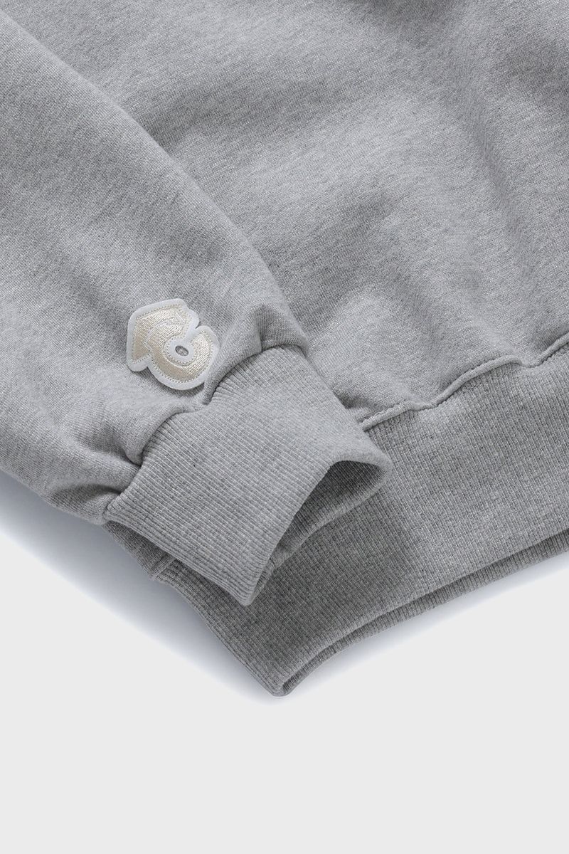 ベーシックラインロゴスウェットシャツ・グレー［ユニセックス］/ Basic Line Logo Unisex Gray Sweat Shirt