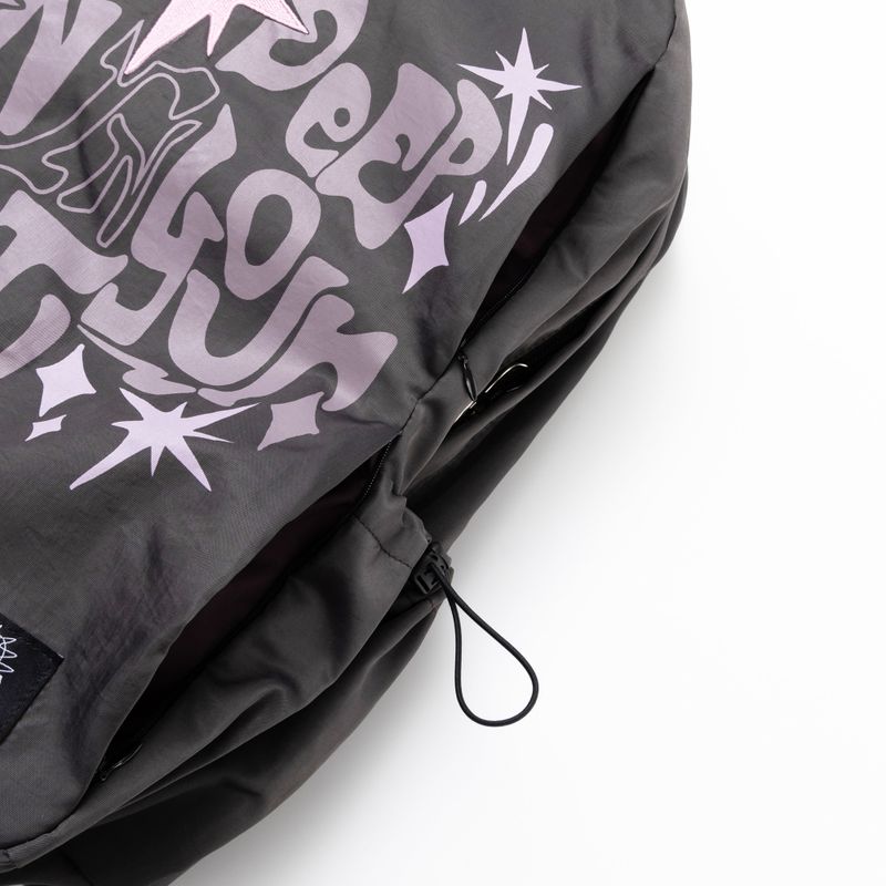 Printed Hidden Pocket Backpack (Gray)