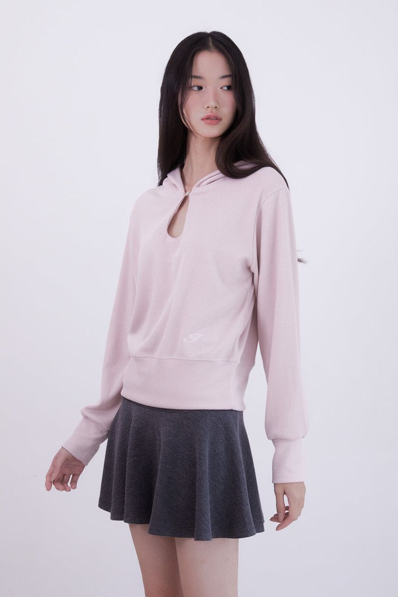 Knit mini flare skirt (CHARCOAL)