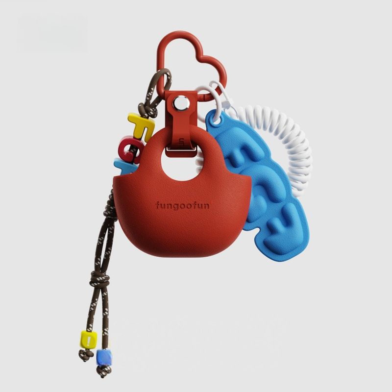 5colors Mini EVA Earphone Bucket Bag Charm Keyring