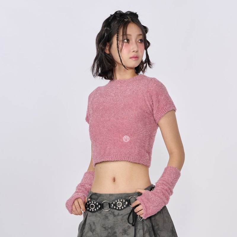 SPARKLE SYMBOL KNIT TOP_PINK (WARMMER X)
