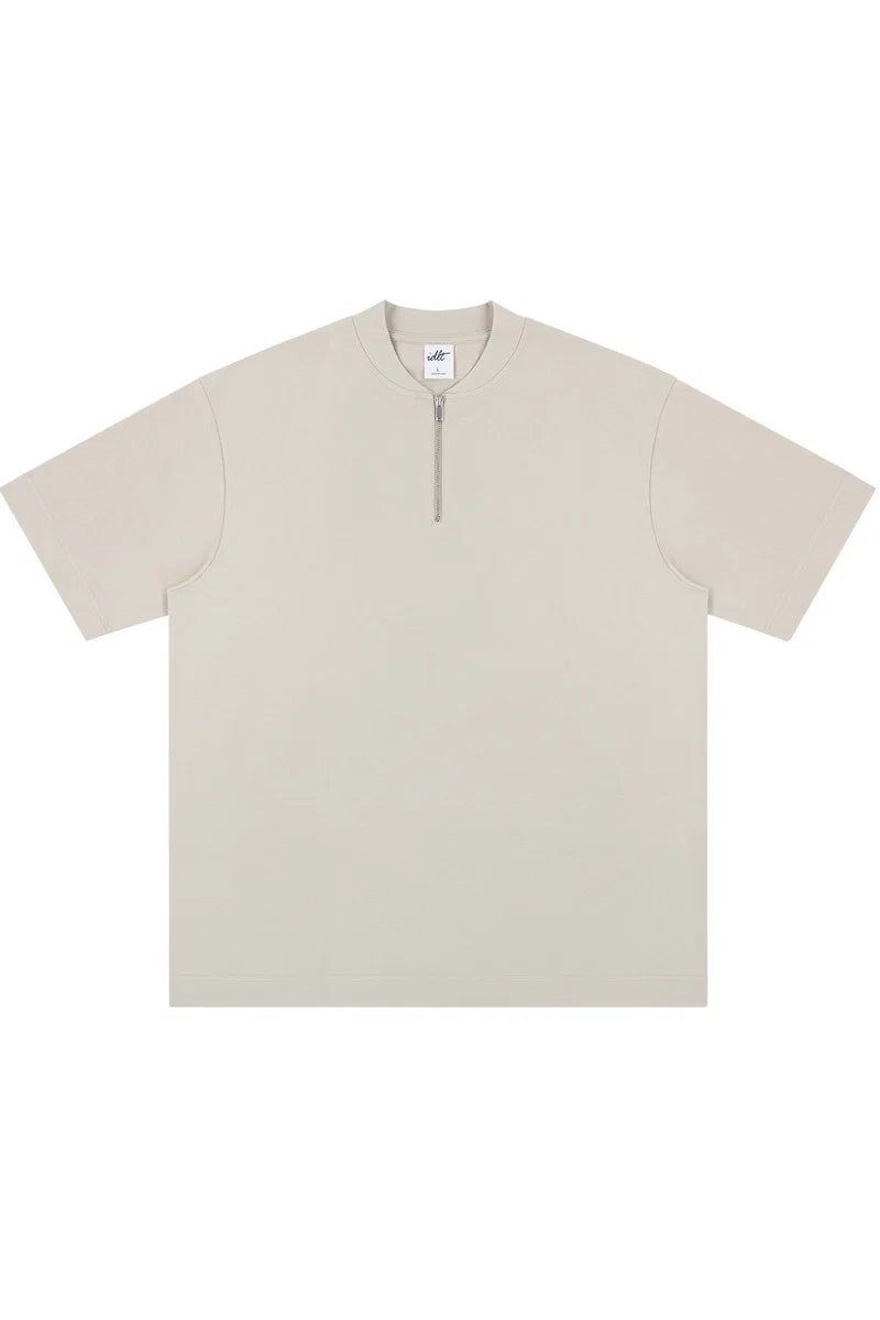 Zip Henley Cotton Tee