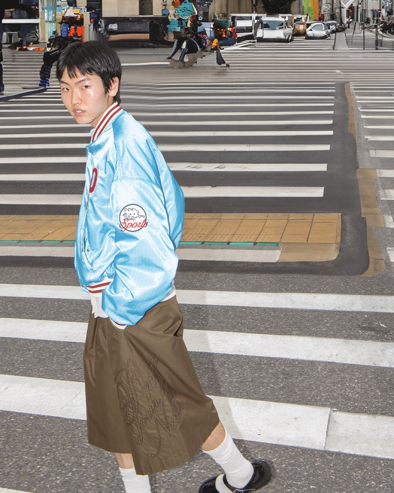 P LOGO BOMBER - SKY BLUE