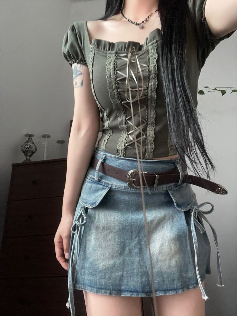 heenytsuki（ヒニツキ）の「Antique Fairy Princess Puff Lace Tee（Tops）」