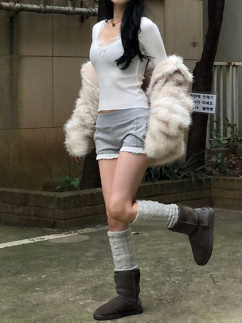 Gray Micro Mini Shorts