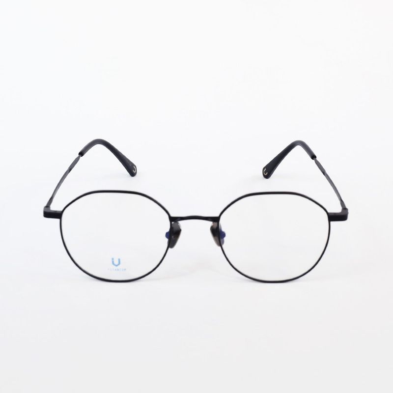 Knouun Round titanium glasses CODE. 101. D Black