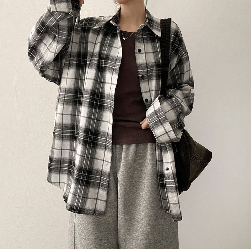 Lue Loose Fit Checkered Shirt