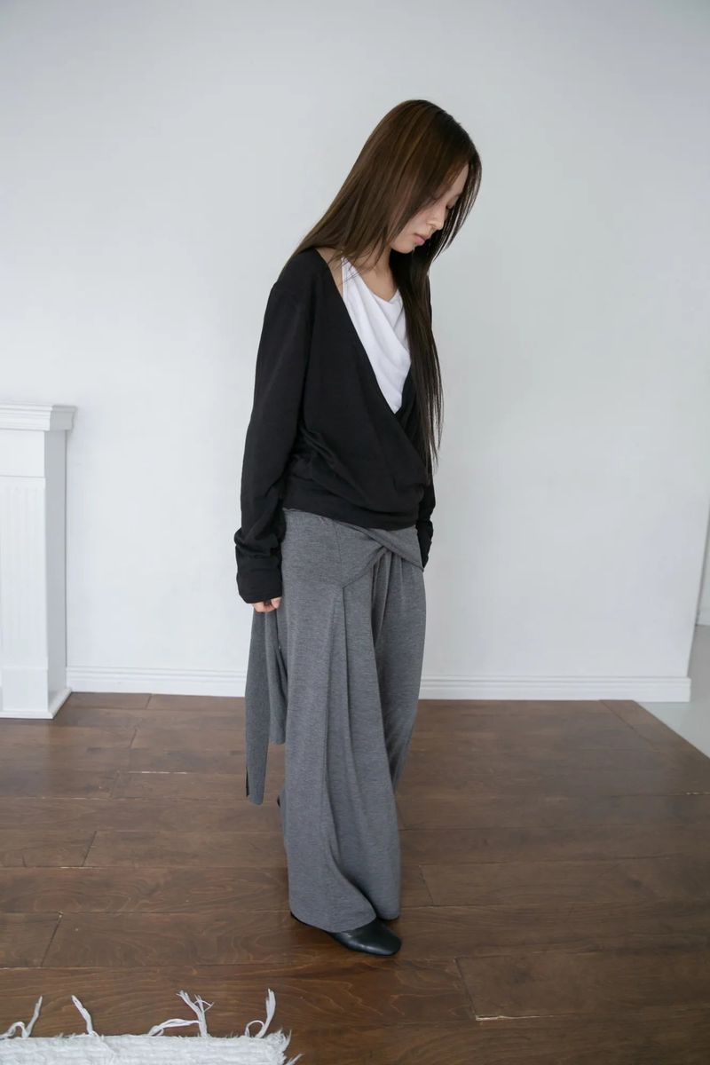 cross wrap banding skirt(2colors)