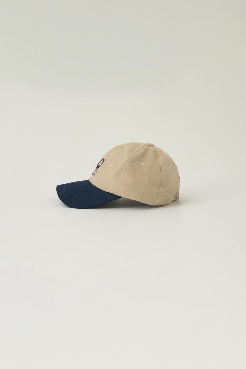 Avivere logo suede khaki navy