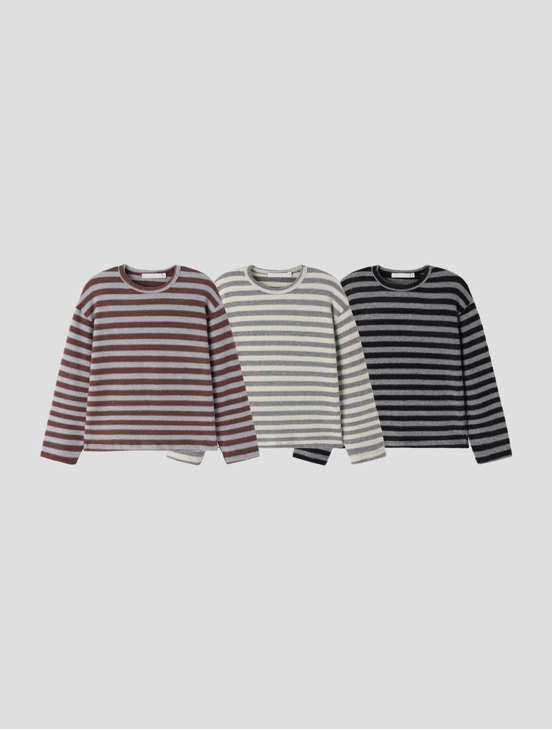 Fluff striped knitwear