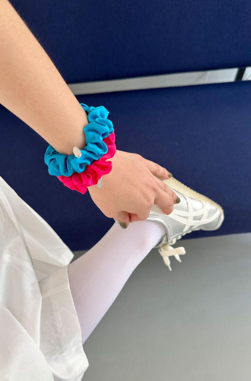 mini satin scrunchie - 4set
