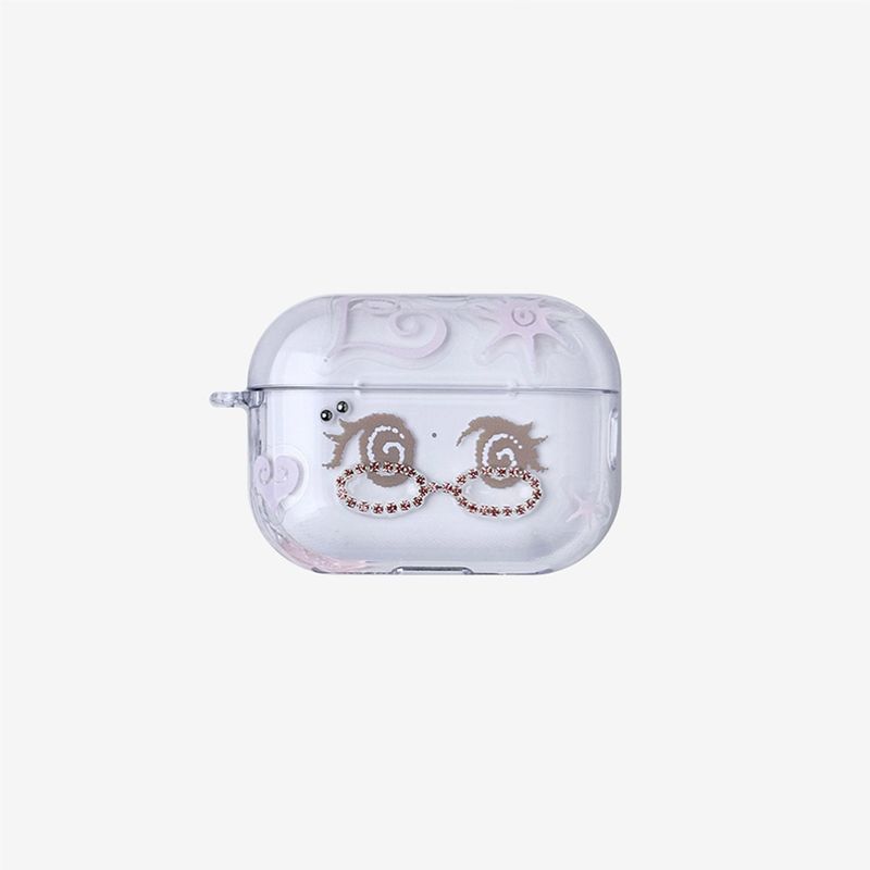 KIMCUPID（キムキューピッド）の「【MADE】メガネガール AirPodsケース – ブラウン（ステッカー付き）（スマホグッズ/小物）」