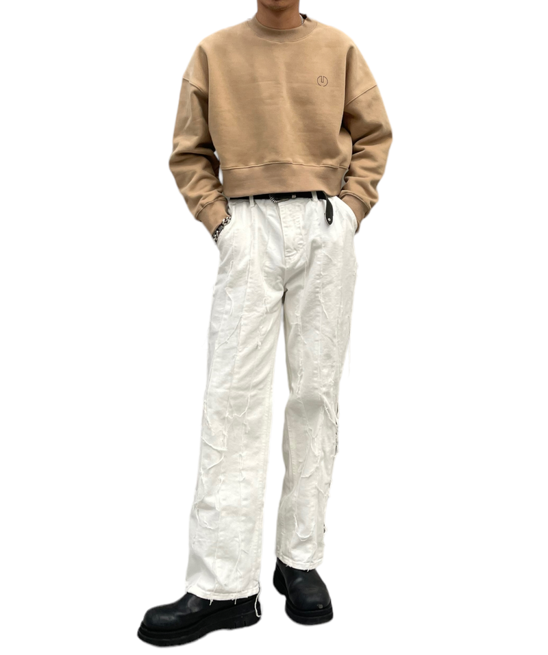 プリントクロップドスウェット/Print Cropped Sweat-BEIGE
