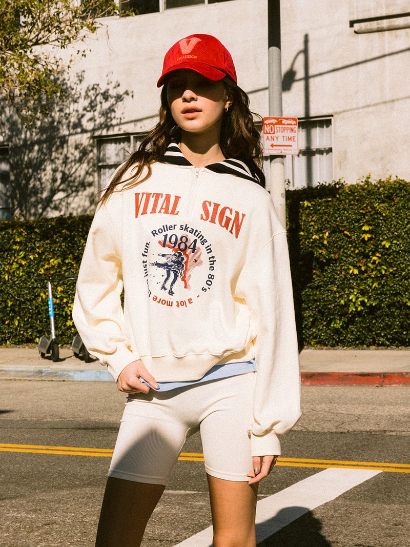 Figureskate Half Zip-up Sweatshirt