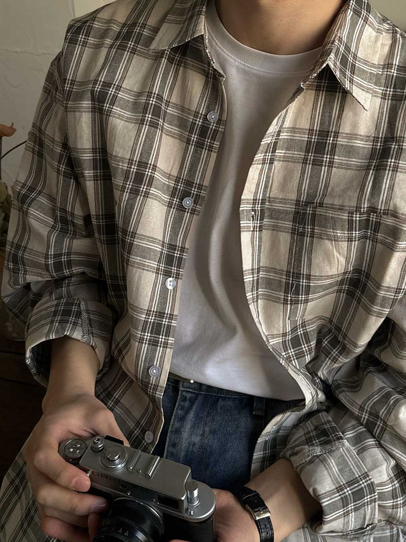 ASCLO Smart Spring Check Shirt (3color)